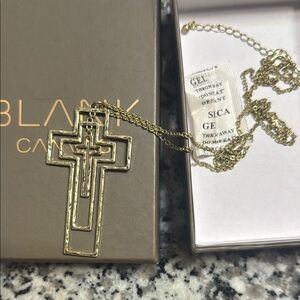 Gold Cross Pendant Necklace
